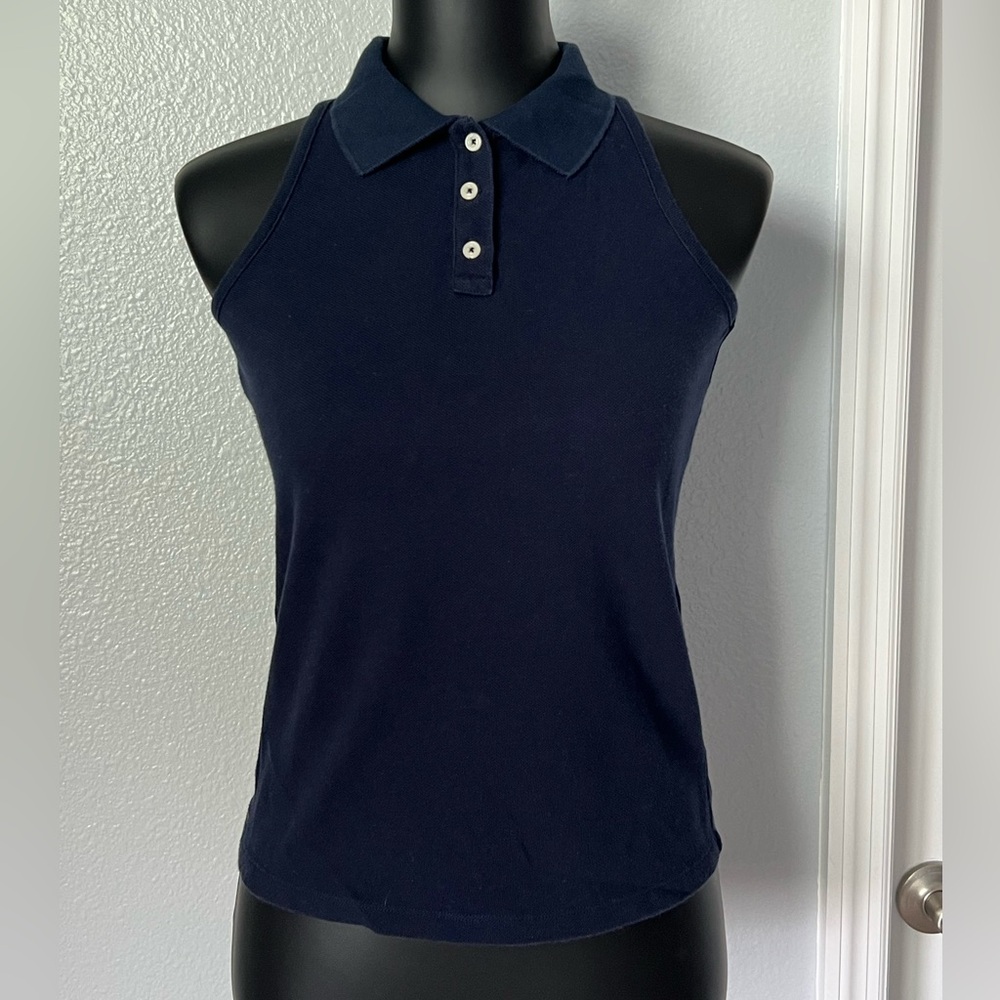 Ralph Ralph Lauren Navy Sleeveless Polo Top